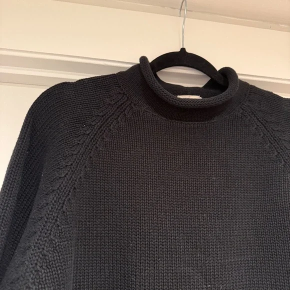 J. Crew Vintage Black Knit Rollneck Turtleneck Sweater - Picture 2 of 5